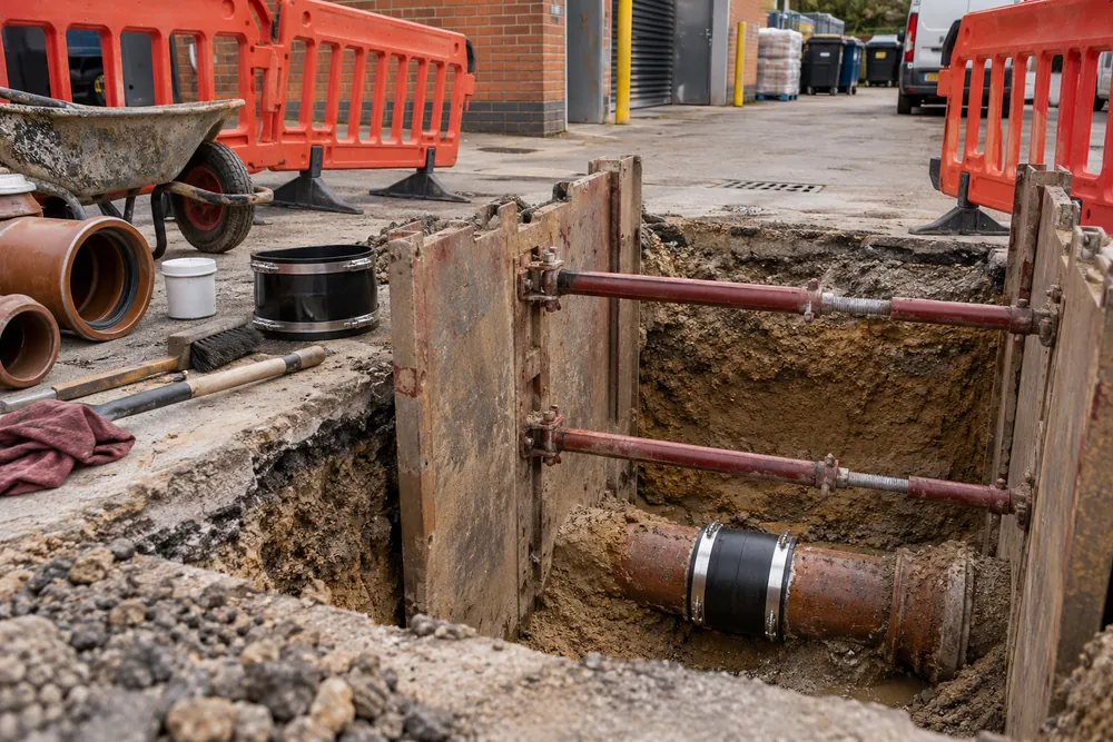 Drain Repairs equipment at a commercial site