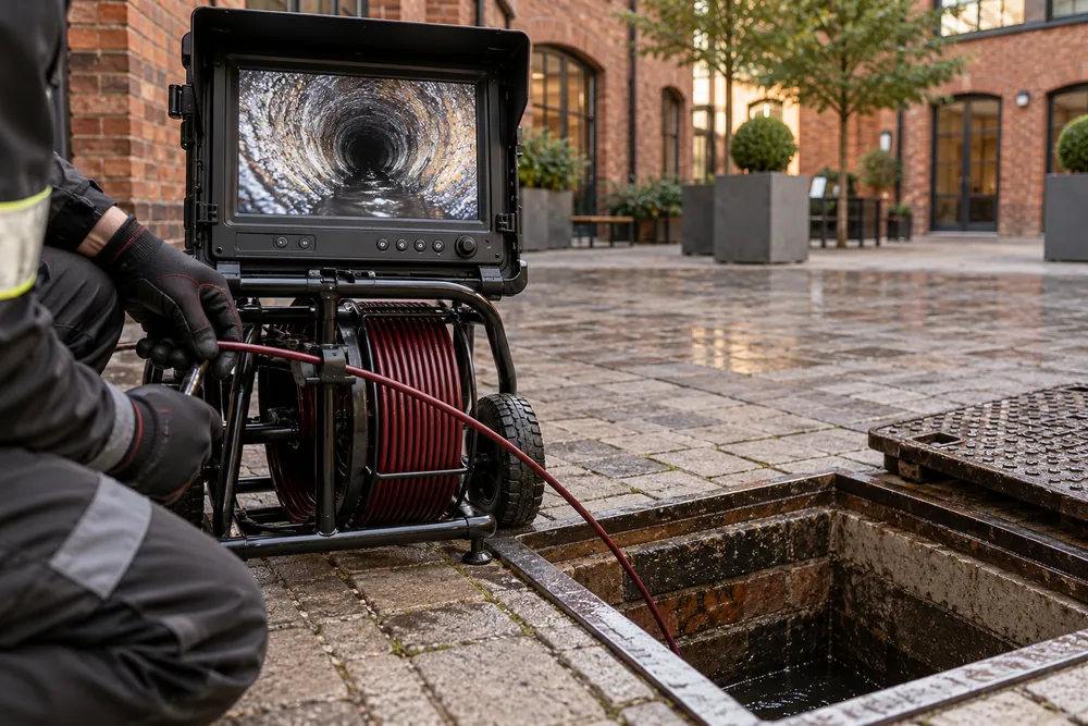 CCTV Drain Surveys equipment at a commercial site